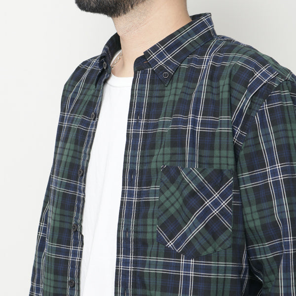 DWELLER B.D SHIRT COTTON TYPEWRITER PLAID (S3614) | nonnative