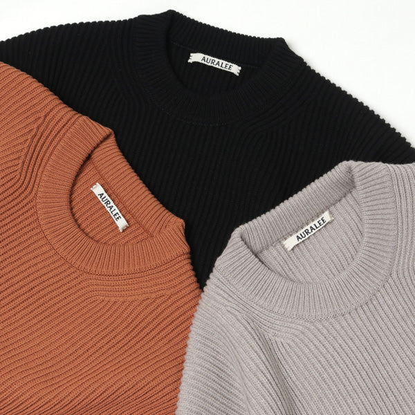 SUPER FINE WOOL RIB KNIT BIG P/O (A21AP01RK) | AURALEE / トップス