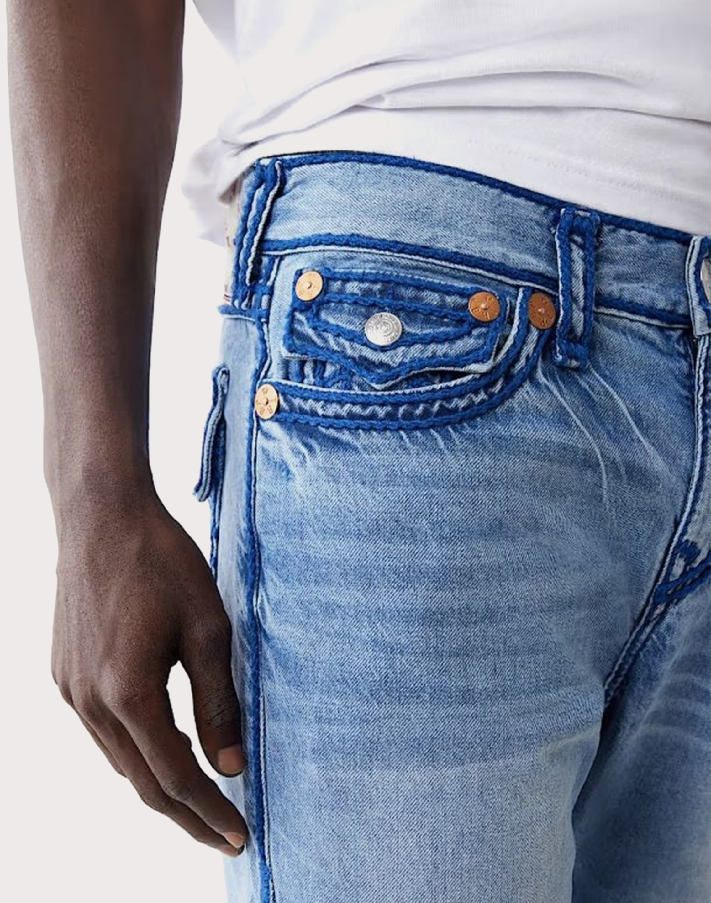 True Religion Ricky Rope Stitch Flap Straight Fit Denim Jeans – DTLR