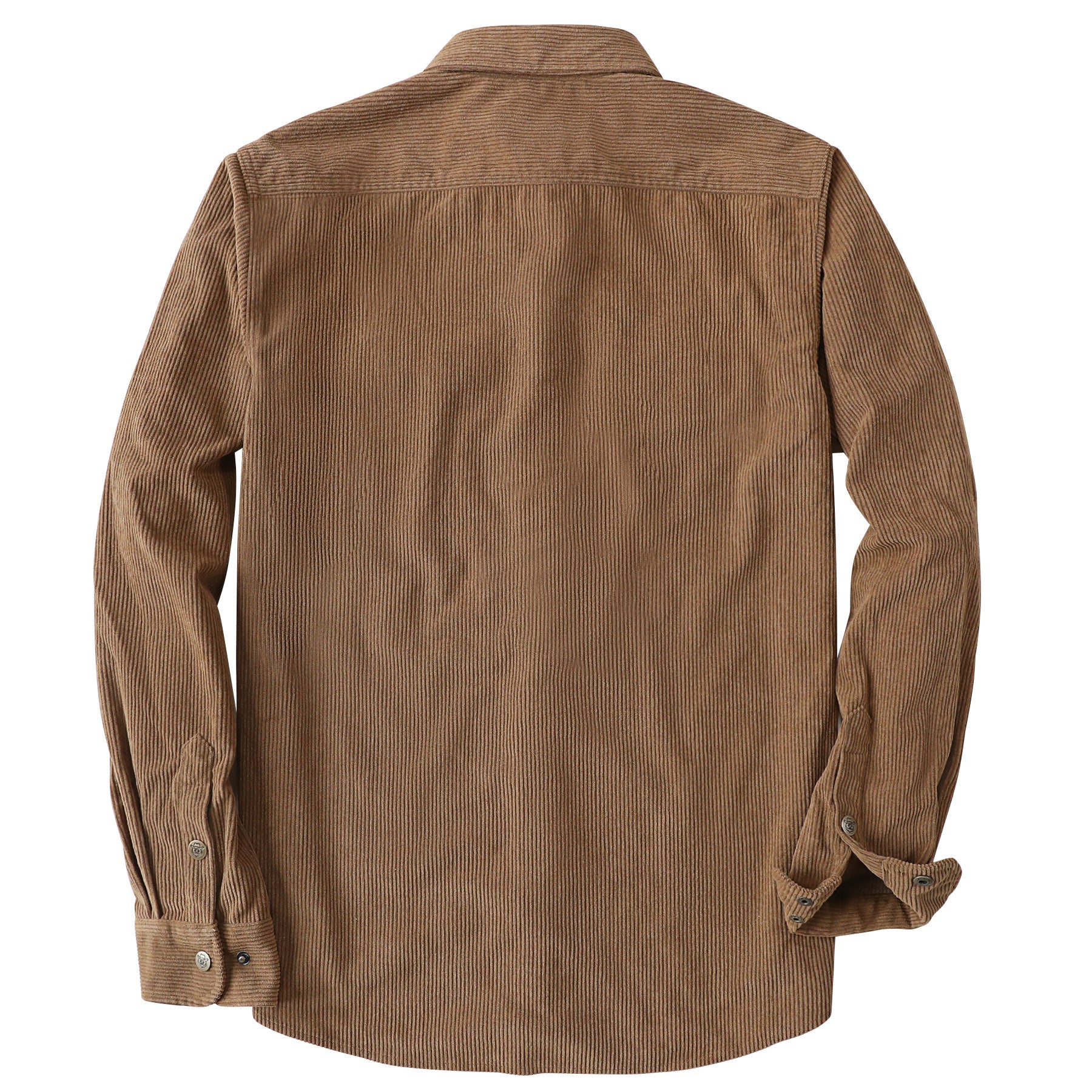 Dubinik® Corduroy Shirt Men Brown Solid Corduroy Jacket Men Long Sleev