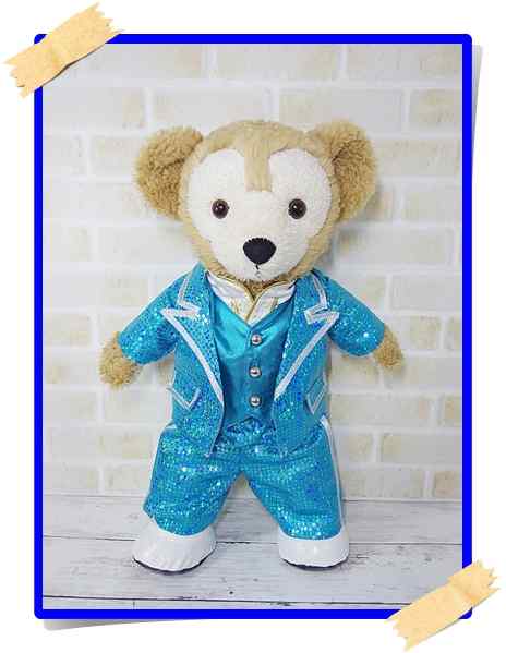 予約受付中】 ダッフィー 衣装 Sサイズ (身長43cm) 水色スーツ