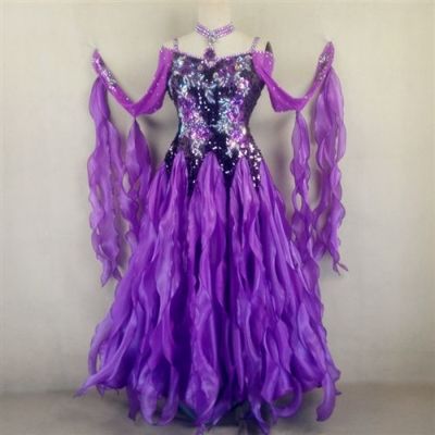 スタンダード（モダン）ドレス：パープル系（紫色） 社交ダンスドレス