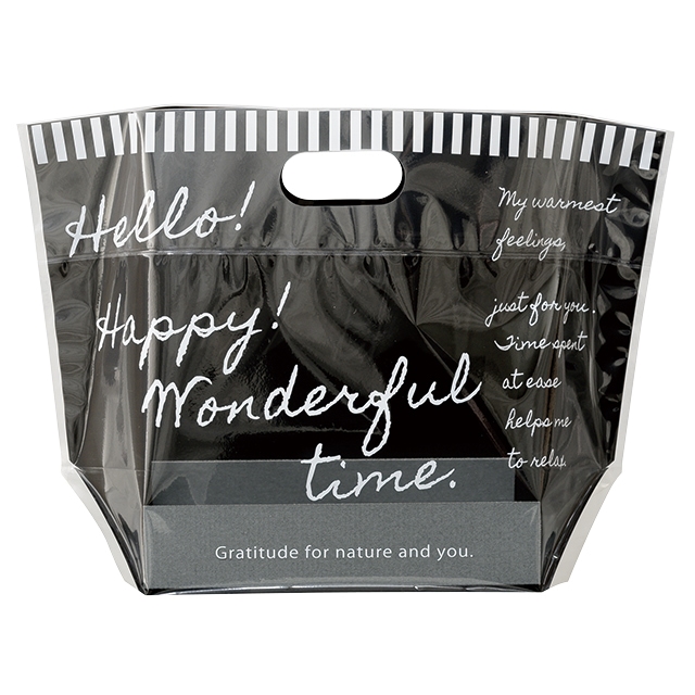 ワンダフルタイムPPスタンドバッグ-ブラック/底板付｜ギフト