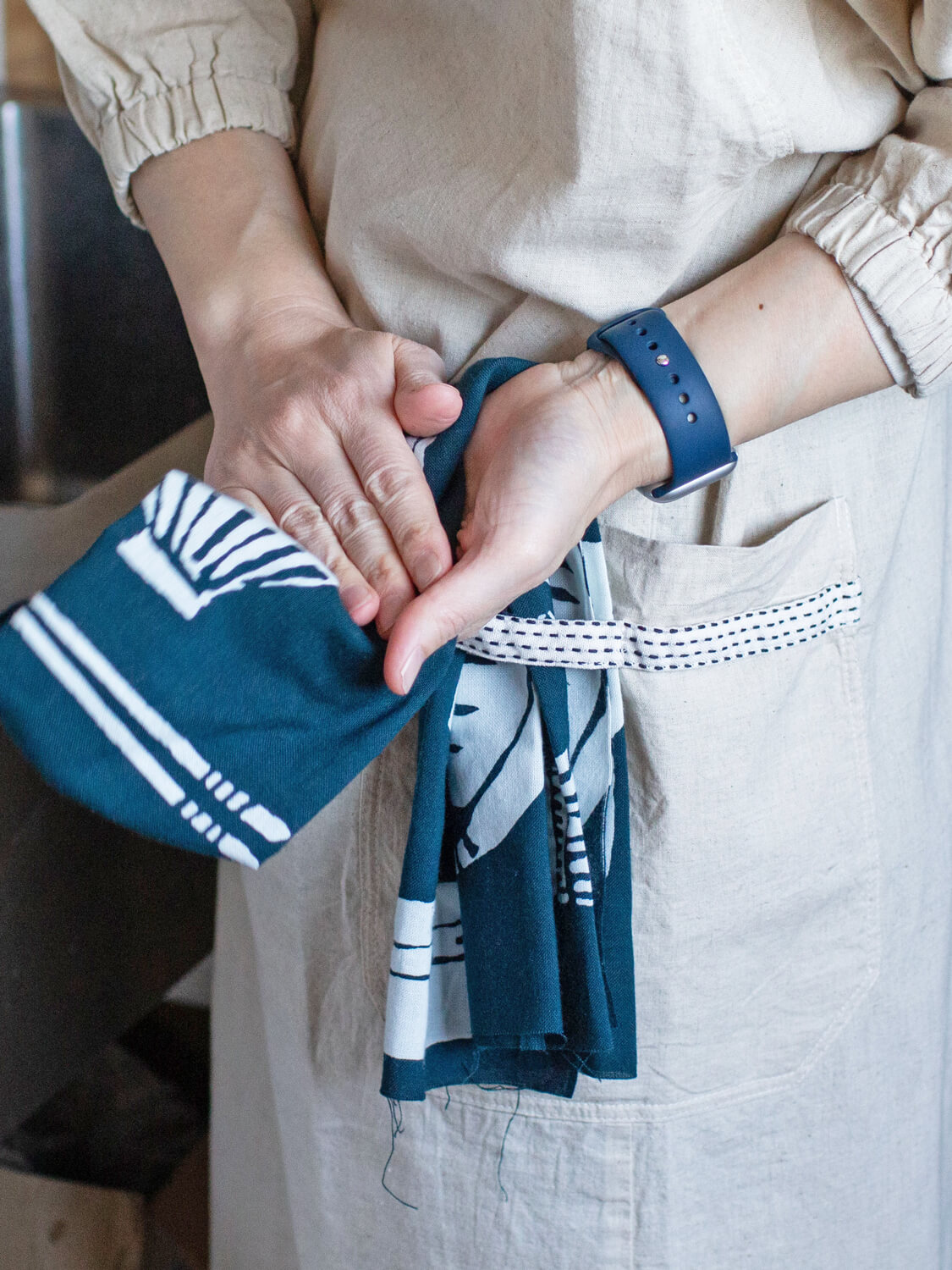 割烹着(KAPPOGI)手ぬぐい付き