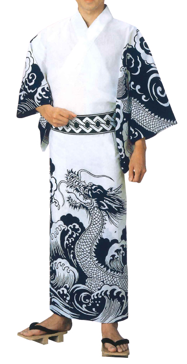 反物・仕立て上がり お揃い本絵羽浴衣 男仕立M寸・男仕立L寸【荒波