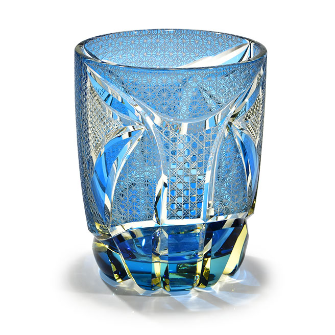 Pr-343 コレクショングラス 水色 | 江戸切子の店 華硝（はなしょう）