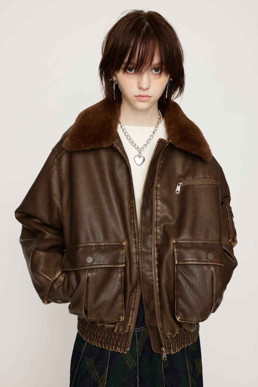 SLY | VINTAGE F／LEATHER S／ブルゾン (ブルゾン ) |SHEL'TTER WEBSTORE