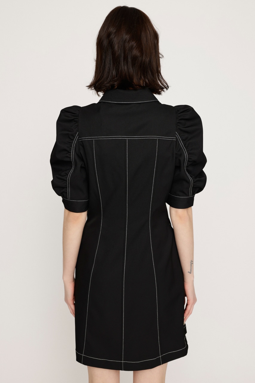 SLY | FRONT ZIP GATHER ショートワンピース (ワンピース(ミニ