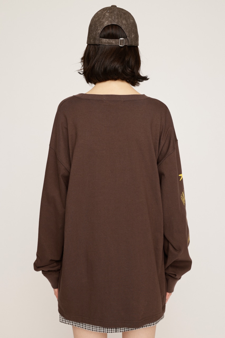 SLY | CREW NECK PRINT トップス (Tシャツ・カットソー(長袖) ) |SHEL