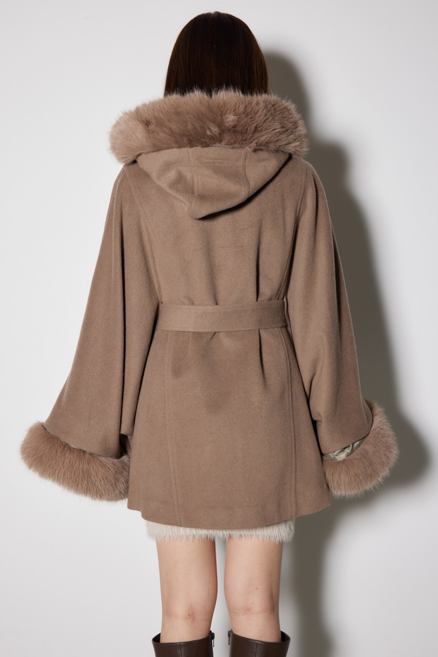 riendaポンチョコート ブラウンS