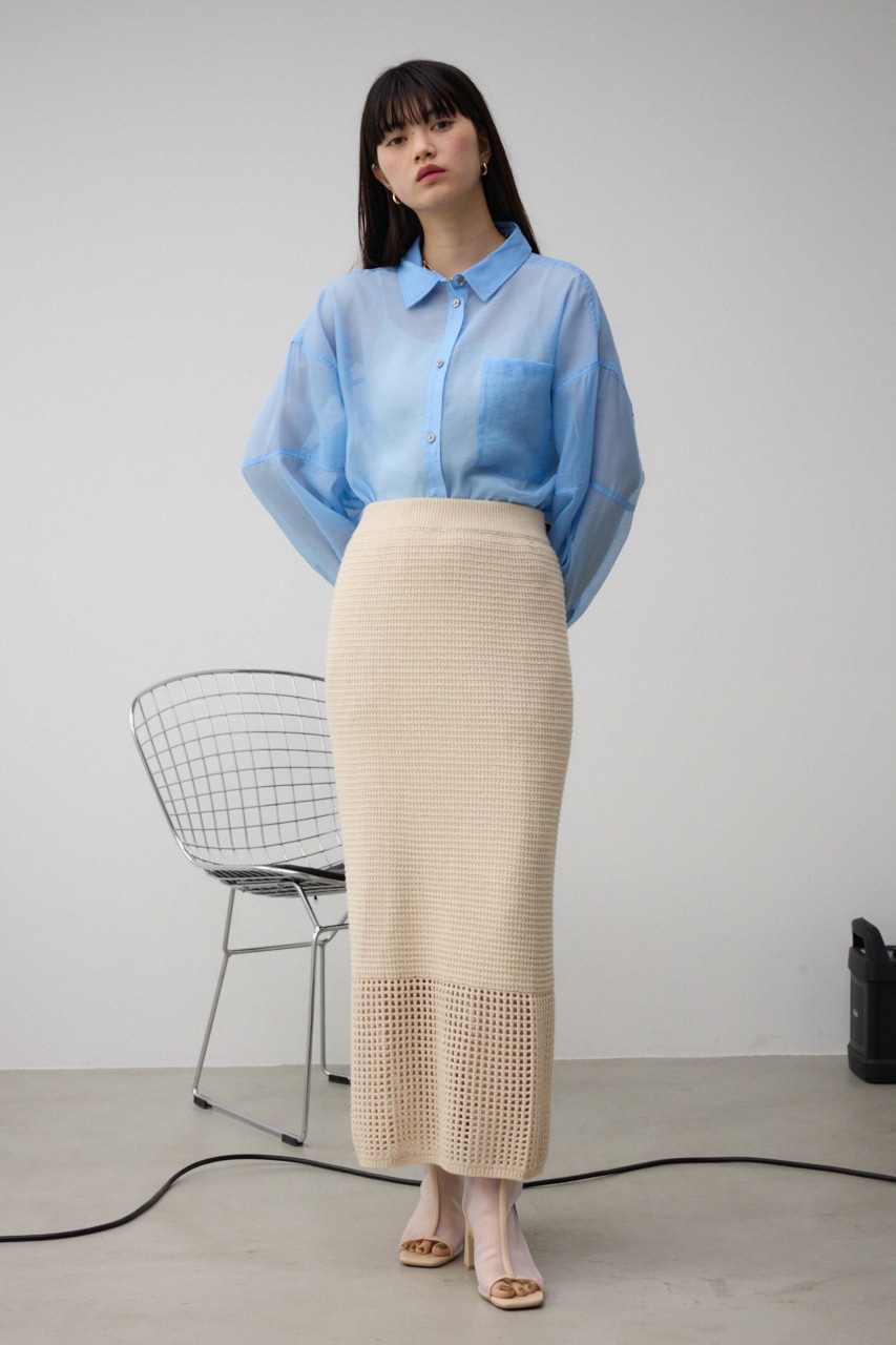 AZUL BY MOUSSY | クロシェニットスカート (スカート(ミディアム