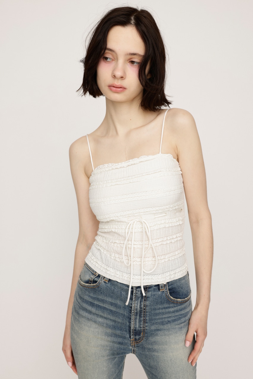 SLY | FRONT RIBBON FRILL 2P (Tシャツ・カットソー(長袖) ) |SHEL