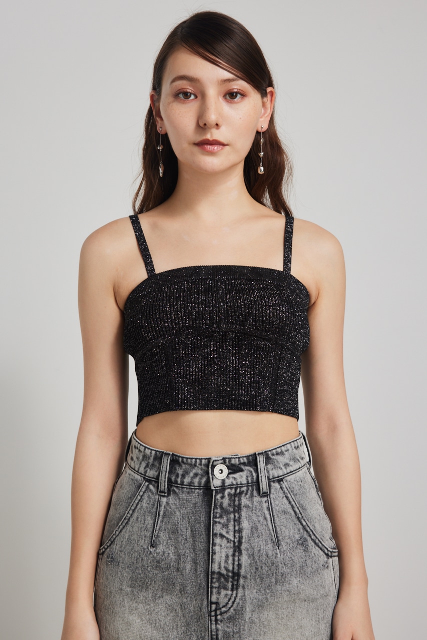 rienda | ビスチェライクKnitベアTOP (ベアトップ ) |SHEL'TTER WEBSTORE