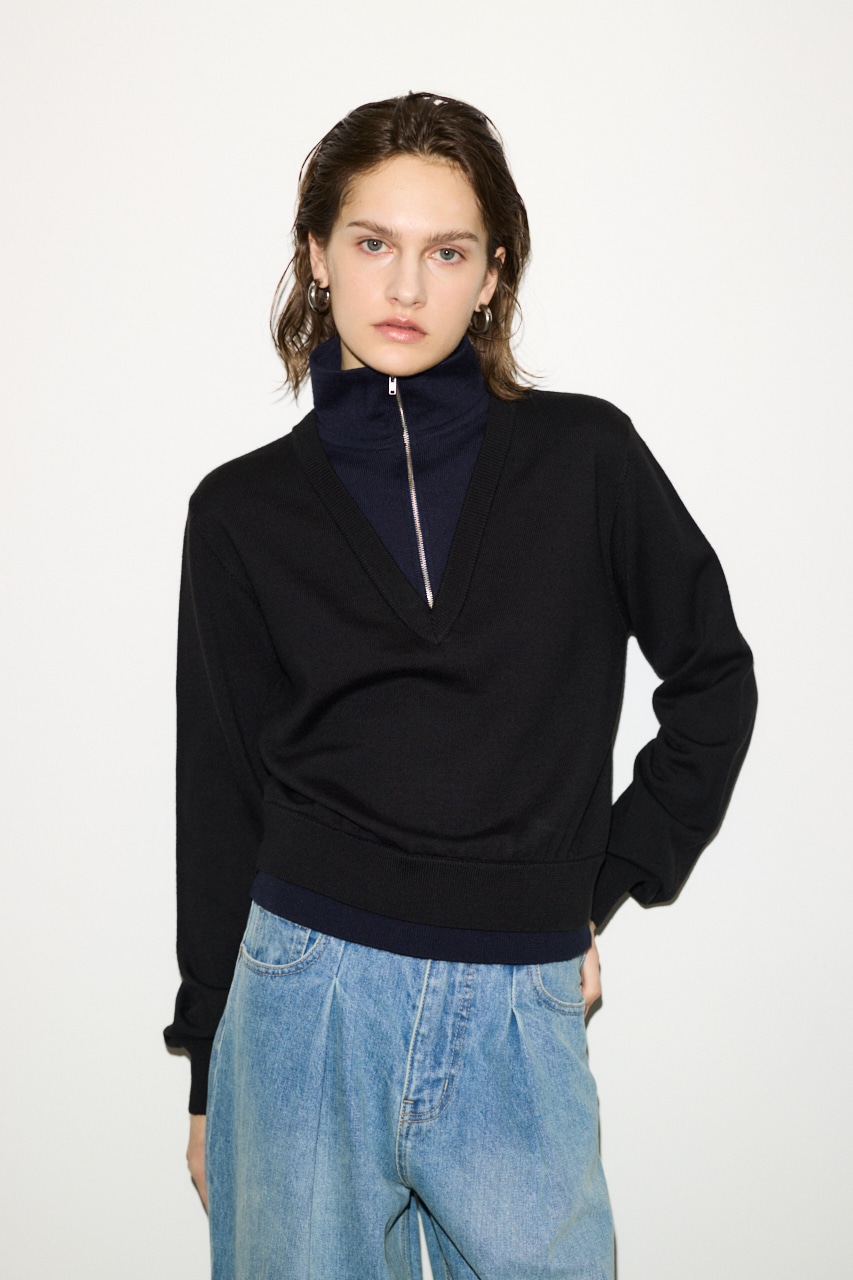 THROW by SLY | 【THROW】LAYERED STAND HG トップス (ニット ) |SHEL