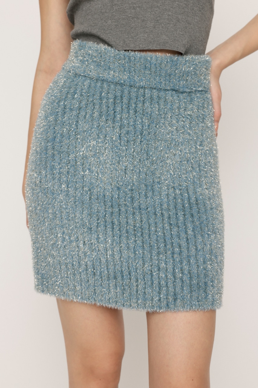 SLY | 【LIMITED ITEM】GLITTER KNIT ショートスカート (スカート(ミニ