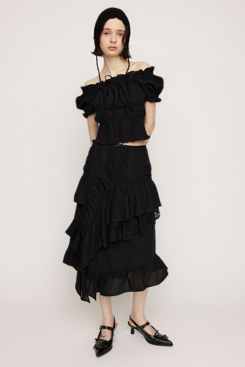 SLY | COTTON LACED WRAP DESIGN ロングスカート (スカート(ロング