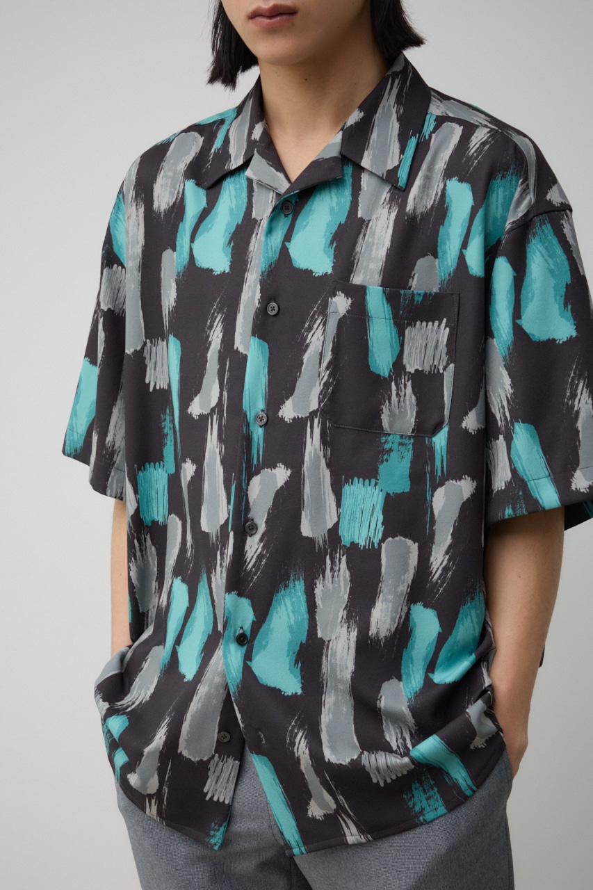 AZUL BY MOUSSY | ランダムペイント開襟シャツ (シャツ・ブラウス