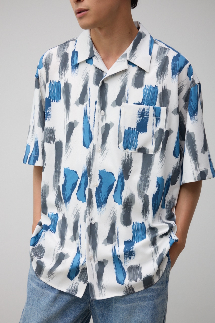 AZUL BY MOUSSY | ランダムペイント開襟シャツ (シャツ・ブラウス