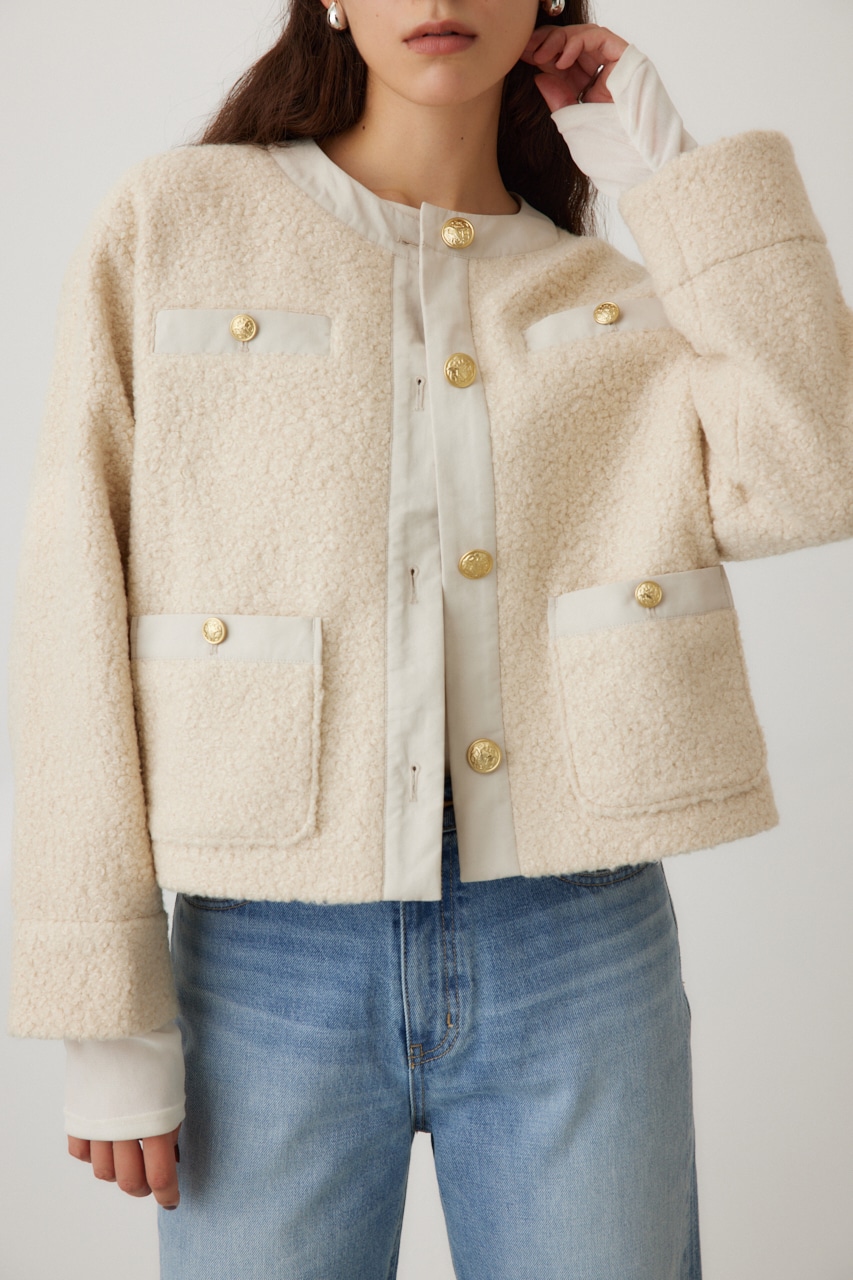 crie conforto | カーリーツイードジャケット (ジャケット ) |SHEL