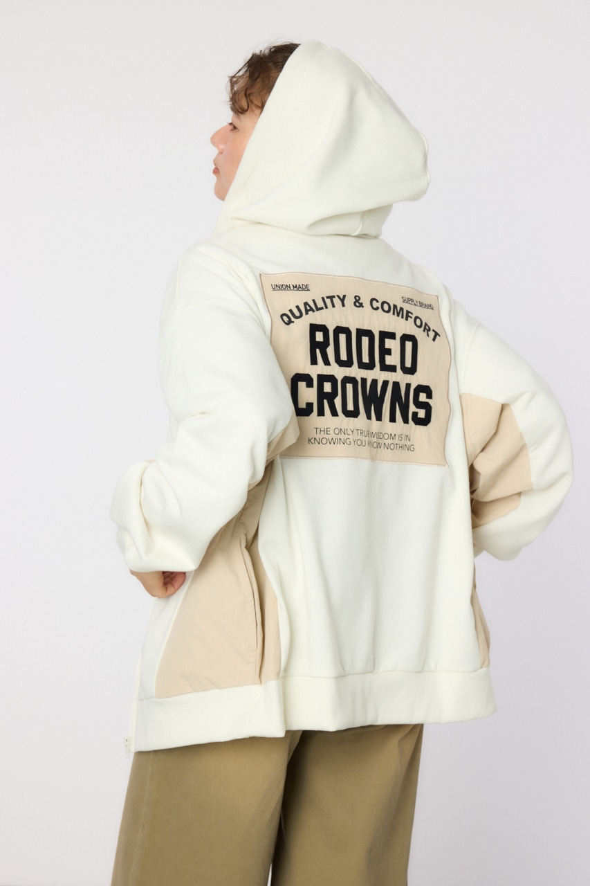 RODEO CROWNS WIDE BOWL | ナイロンアップリケロゴZIPパーカー
