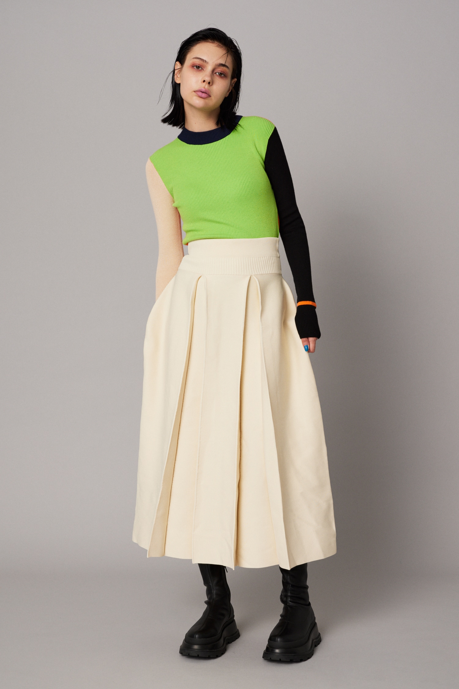 HeRIN.CYE | Knit pleats skirt (スカート(ロング) ) |SHEL'TTER WEBSTORE