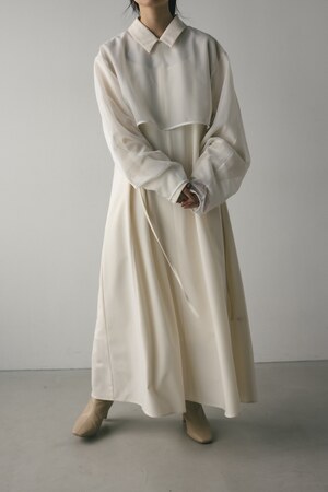 STYLEMIXER | メッシュレイヤードシャツワンピース (ワンピース(ロング