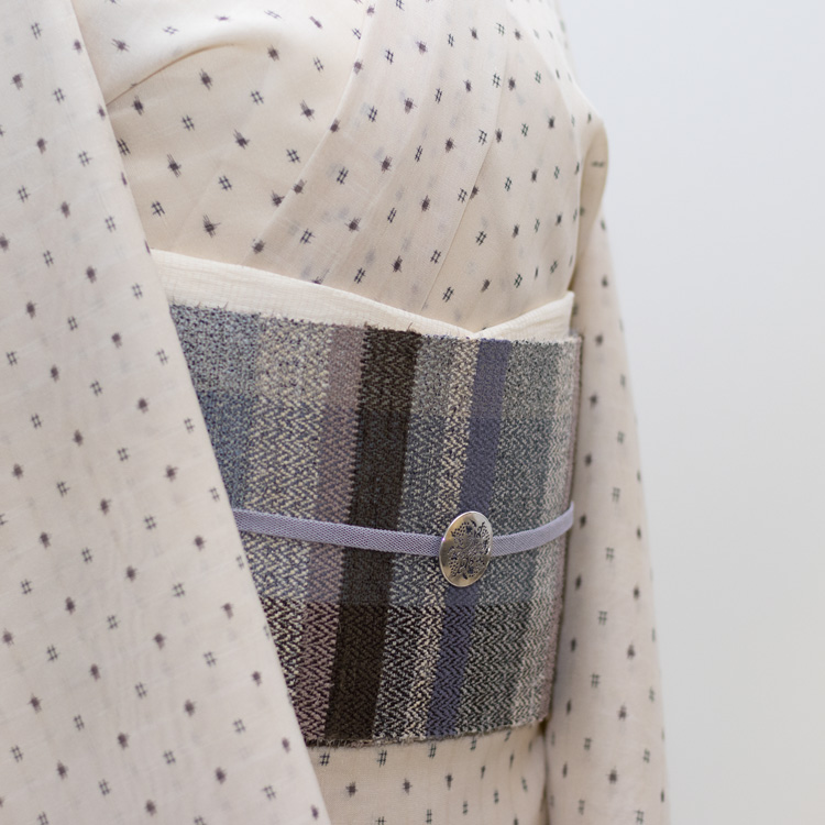 小林純子さんの 「裂織布（さきおりふ）」 半幅帯 の第二弾入荷です