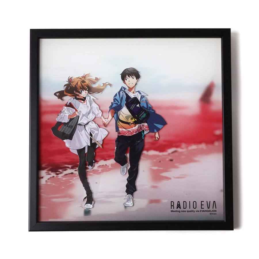 受注生産品】RADIO EVA A077 EVANGELION Acrylic Art β/シンジ＆アスカ