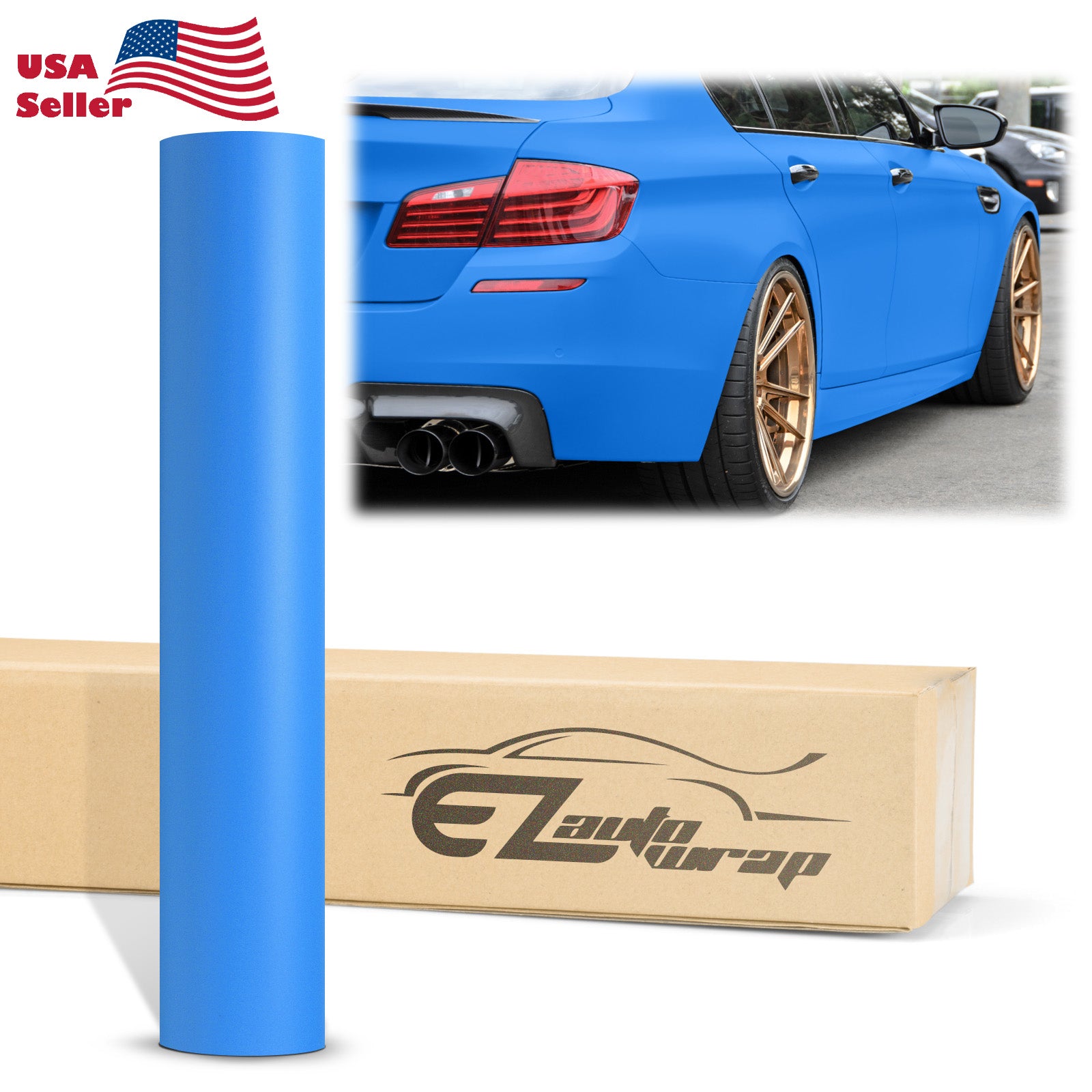 Matte Flat Sky Blue Vinyl Wrap – EzAuto Wrap