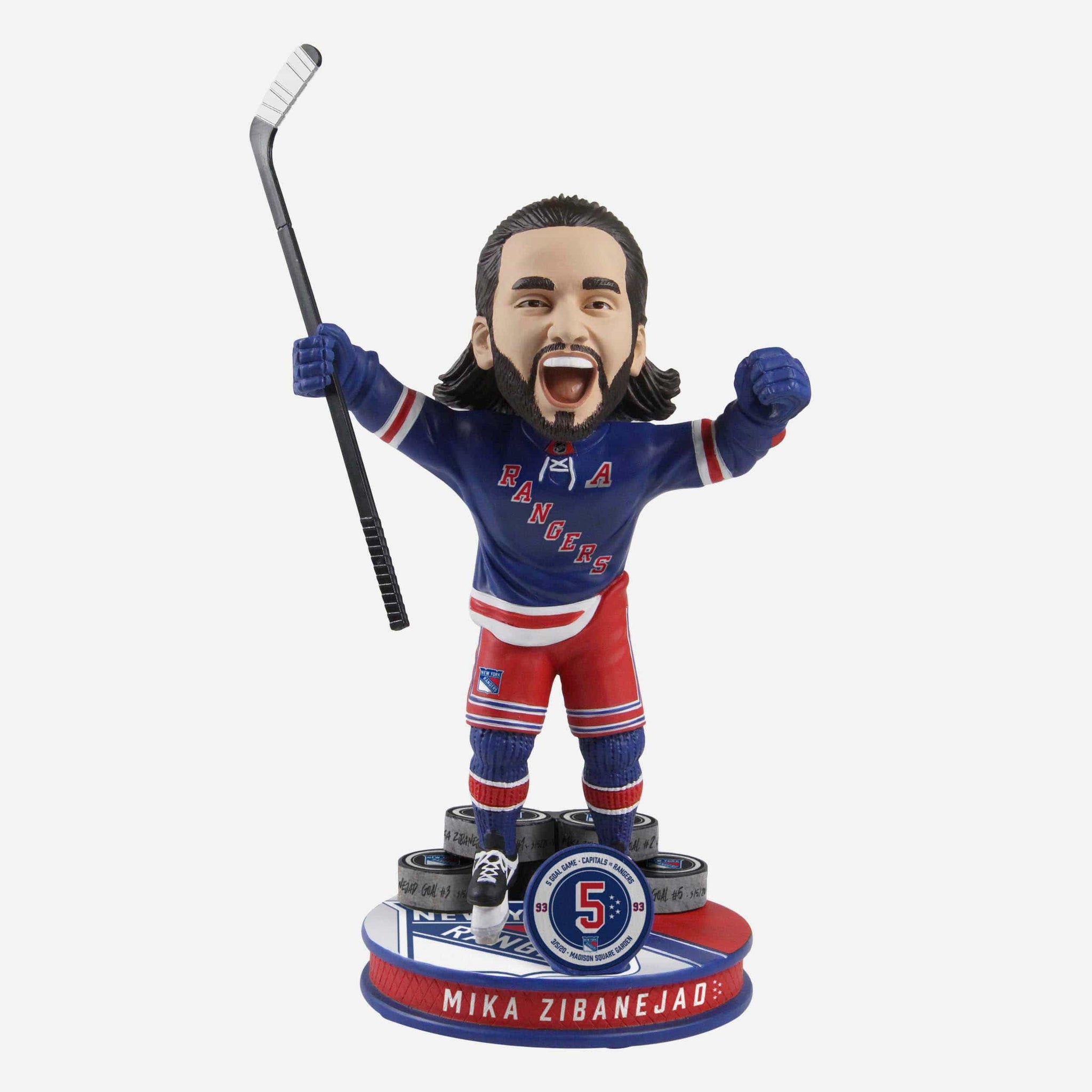 Mika Zibanejad New York Rangers Five Goal Game Bobblehead FOCO
