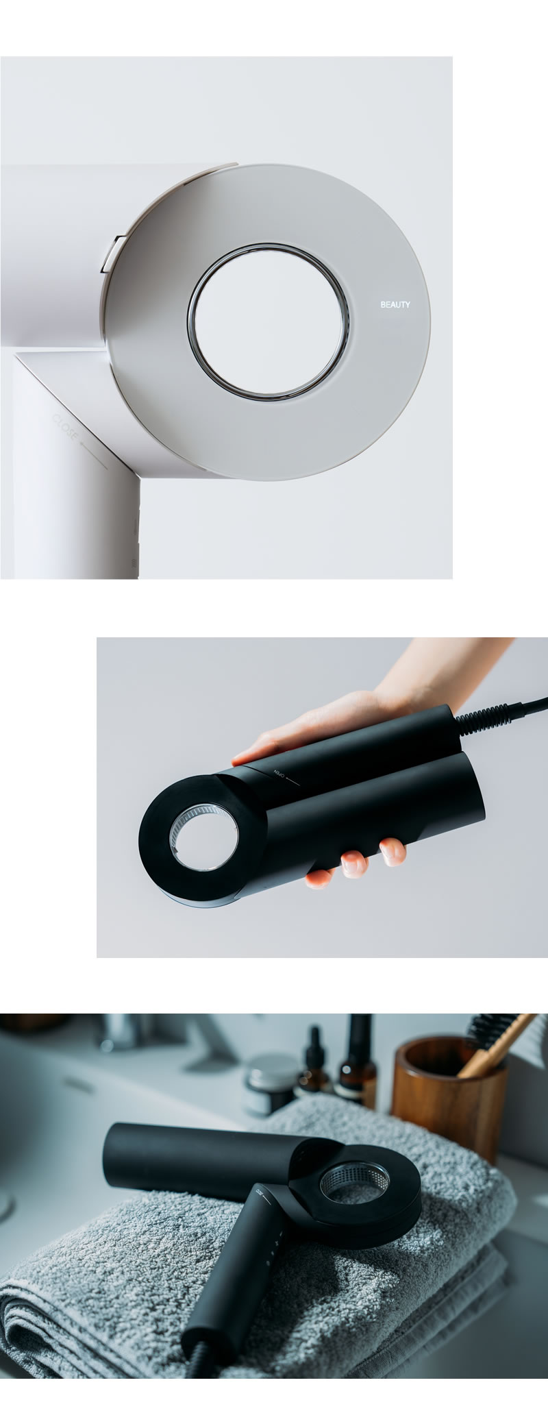 正規販売店】カドレ ヘアドライヤー ブラック/ホワイト（cadre hair