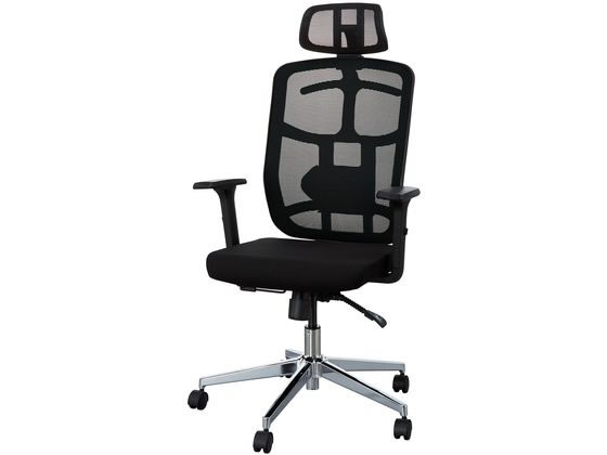 ニトリ オフィスチェア 肘付 ハンガー付 ブラック ナイロンキャスター