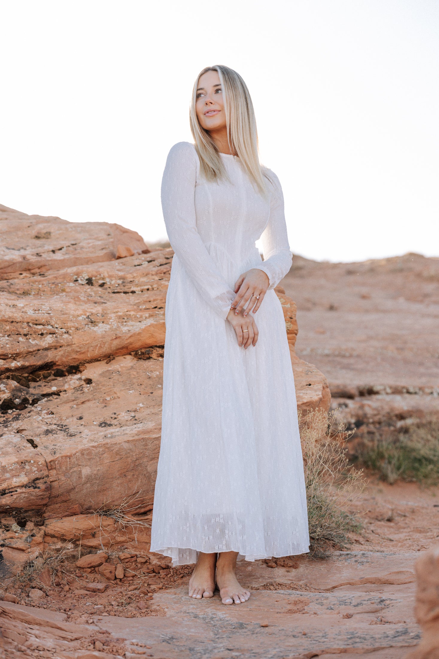 Front Zipper LDS Temple Dress – FEHRNVI