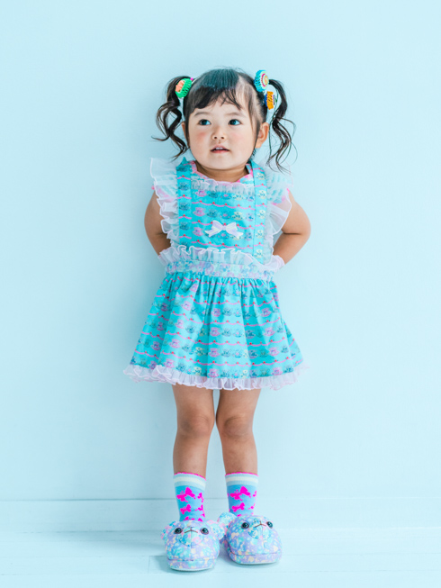 HARPER ROSE | ベビーエプロンワンピ - ライラックノスタルジック