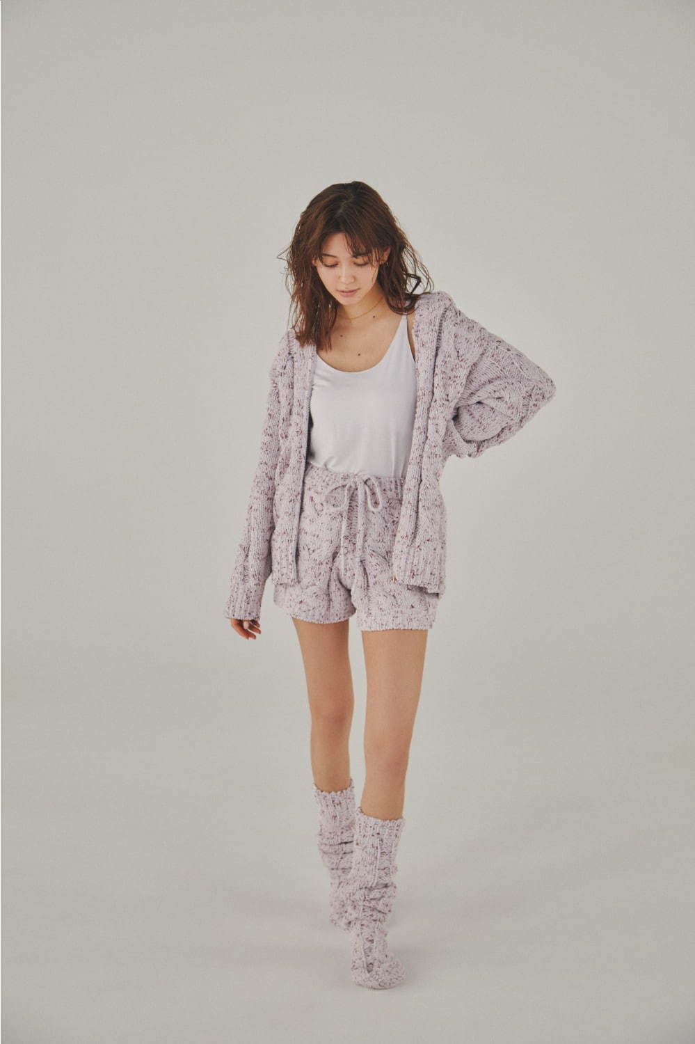 ジェラート ピケの“いちご”ルームウェア、つぶつぶMIXの苺ミルク色