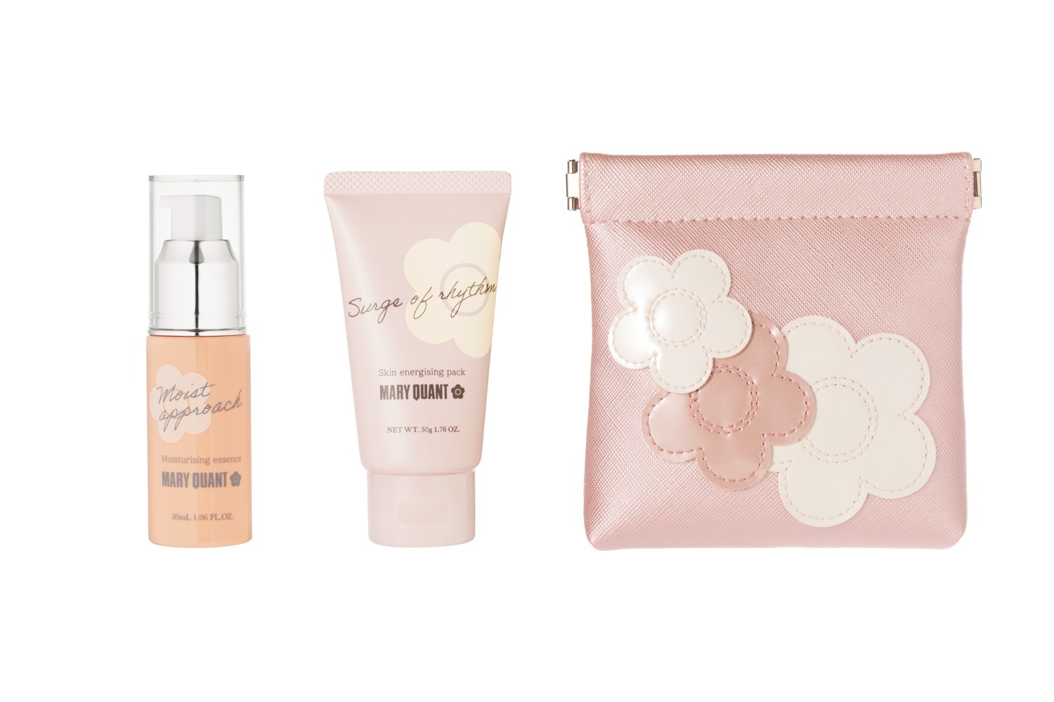 マリークヮント24年冬コスメ、“淡いピンクのデイジーポーチ入り”限定