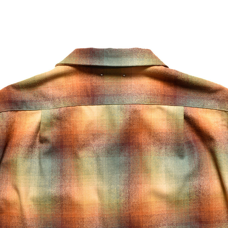 マインデニム×ペンドルトンのウールフランネルシャツ、短丈オープン