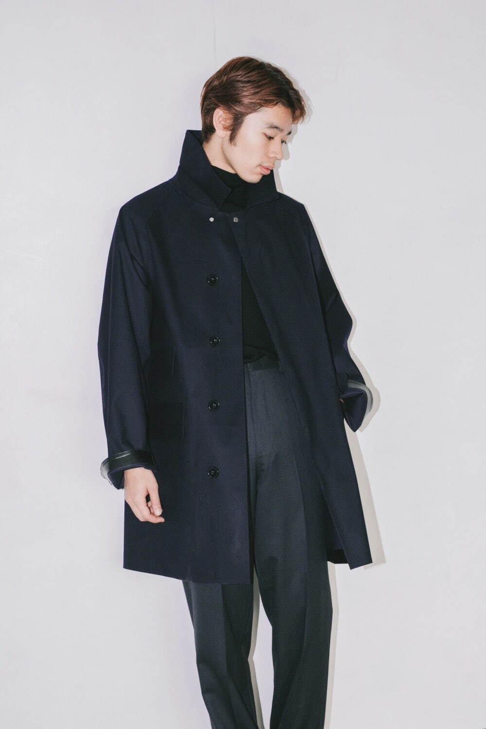 マッキントッシュのゴム引きロングコート、マルチポケットのレショップ