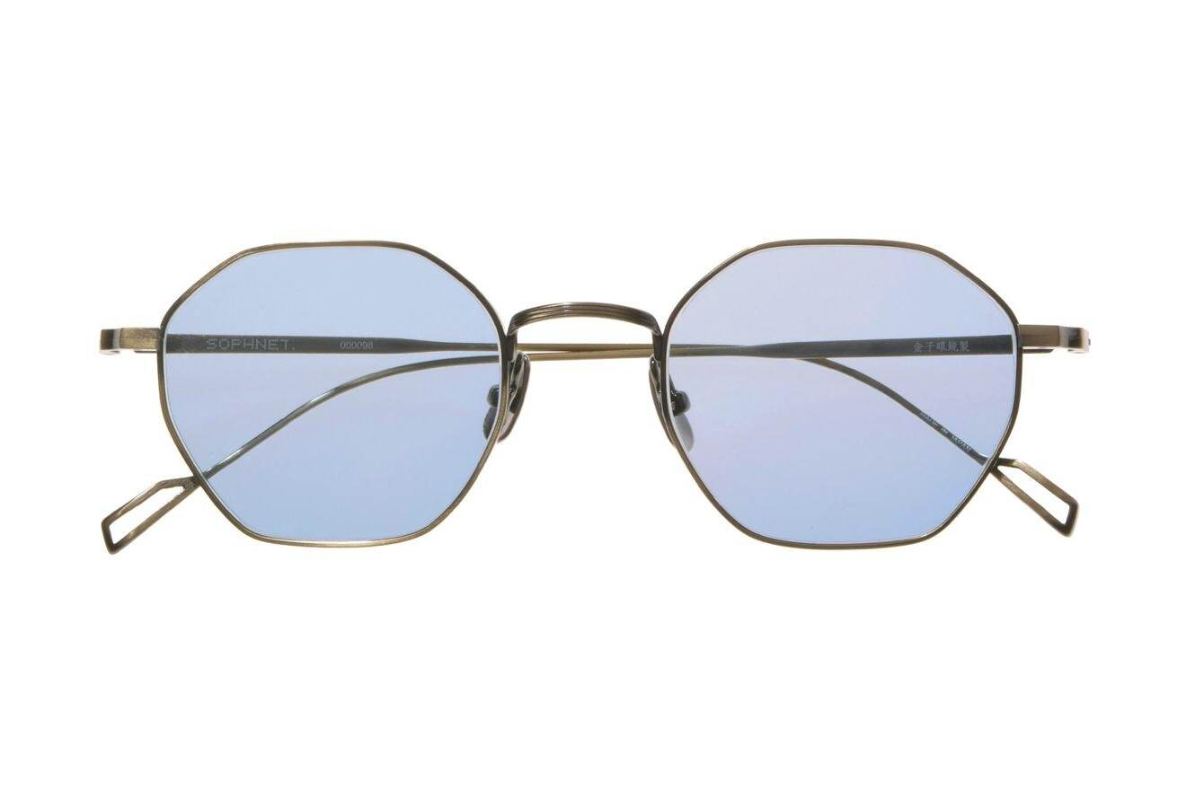 ソフネット×金子眼鏡のカラフルサングラス、“99%UVカット”八角形レンズ