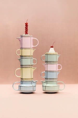 ジノリ1735“パステルカラー”の食器＆ギフト「ディーヴァ」ゴールドの