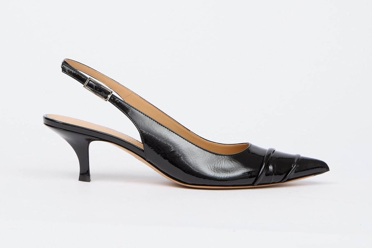 メゾン マルジェラ“ハンドプリーツ”アッパーのパンプス「キンキーズ