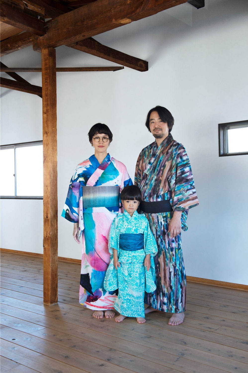 コシラエル“洗濯機で洗える”浴衣、ピンク×イエローのジェラートカラー