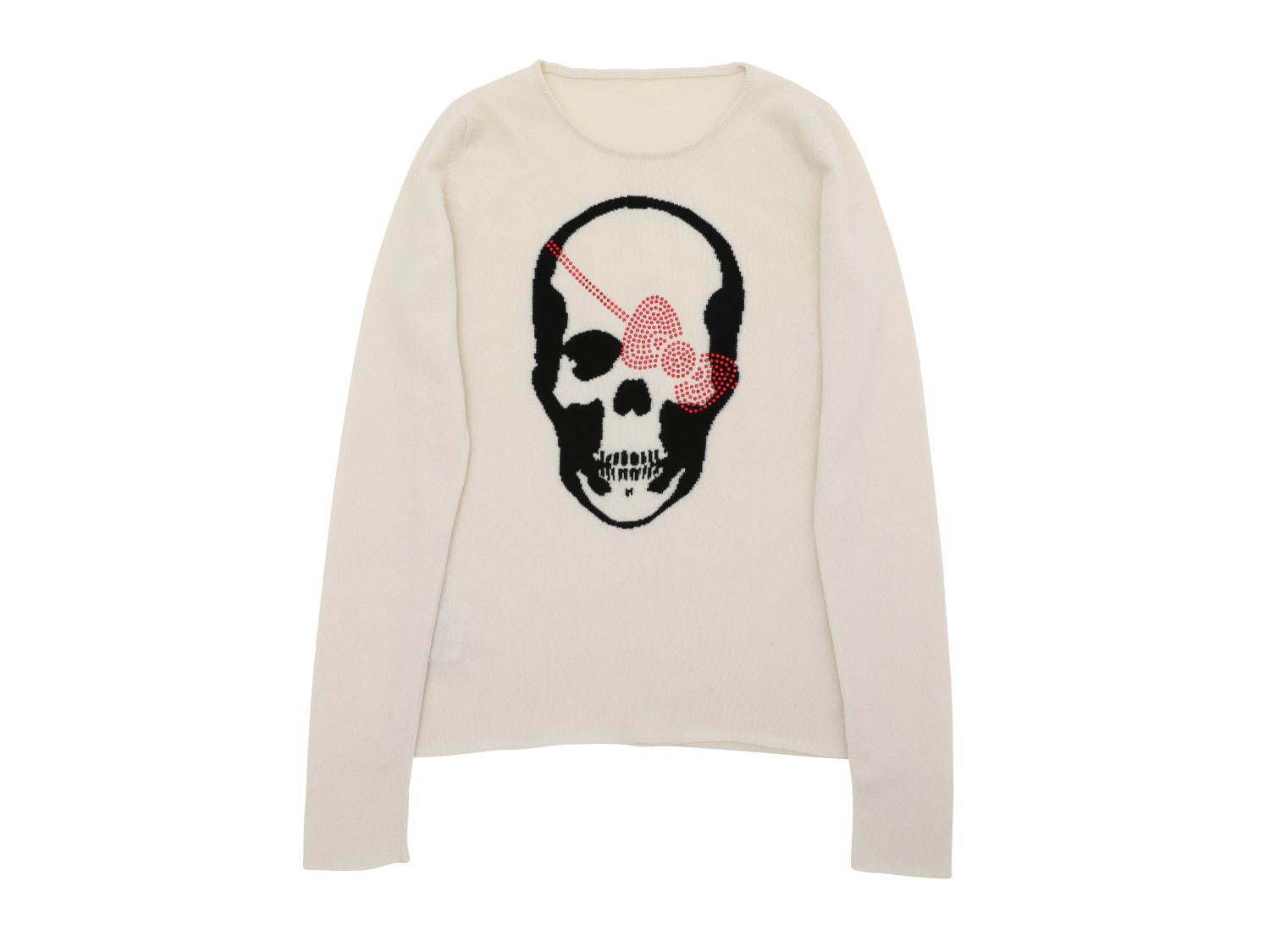 ルシアン ペラフィネ×ハローキティのカシミアニット、“リボン付き