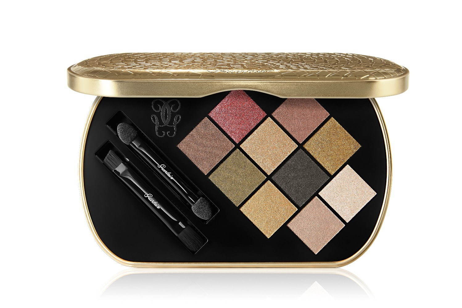 ゲラン19年クリスマス限定コスメ、“ゴールド”主役の10色アイカラー