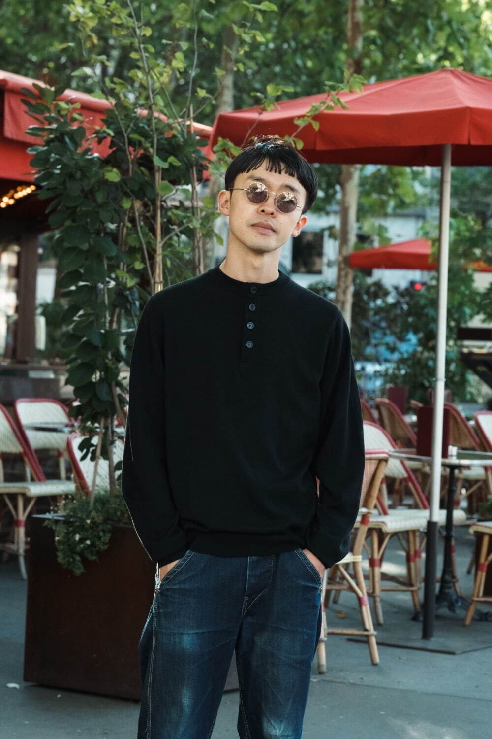 ジョン スメドレーのレショップ別注ヘンリーネックセーター、1997年の