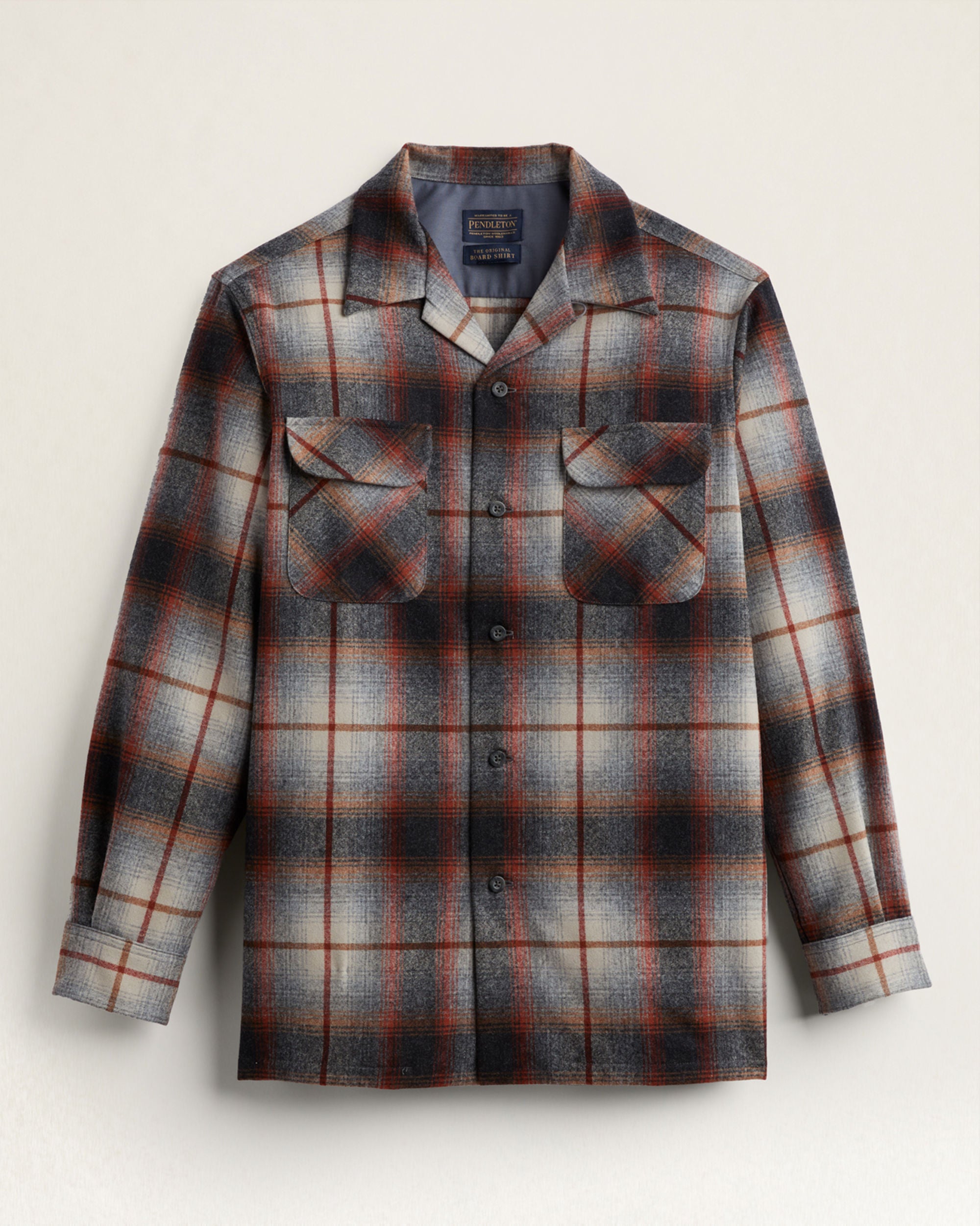 Men's Pendleton | Plaid Board Shirt | Copper/Grey Ombre - FLCrooks.com