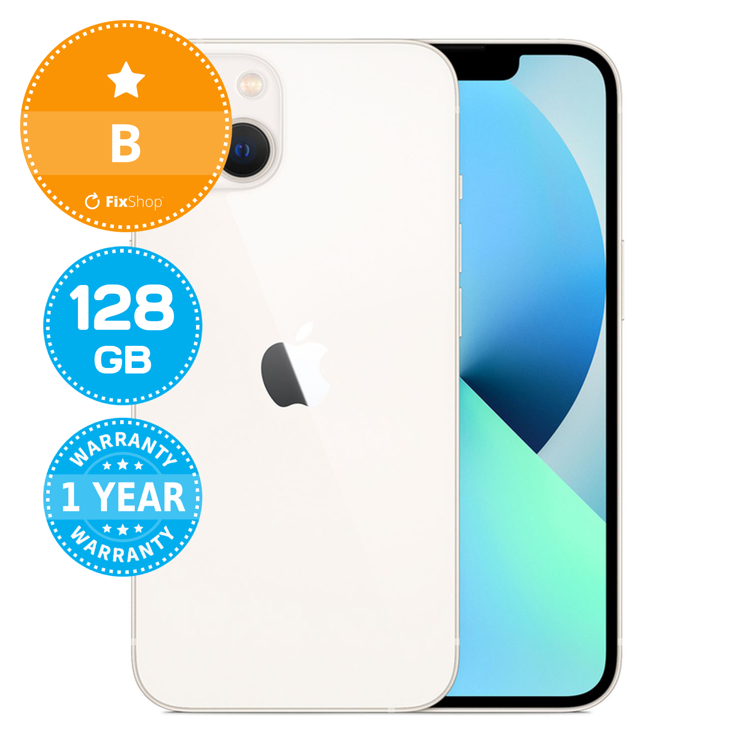 Apple iPhone 13 Starlight 128GB B Refurbished | FixShop