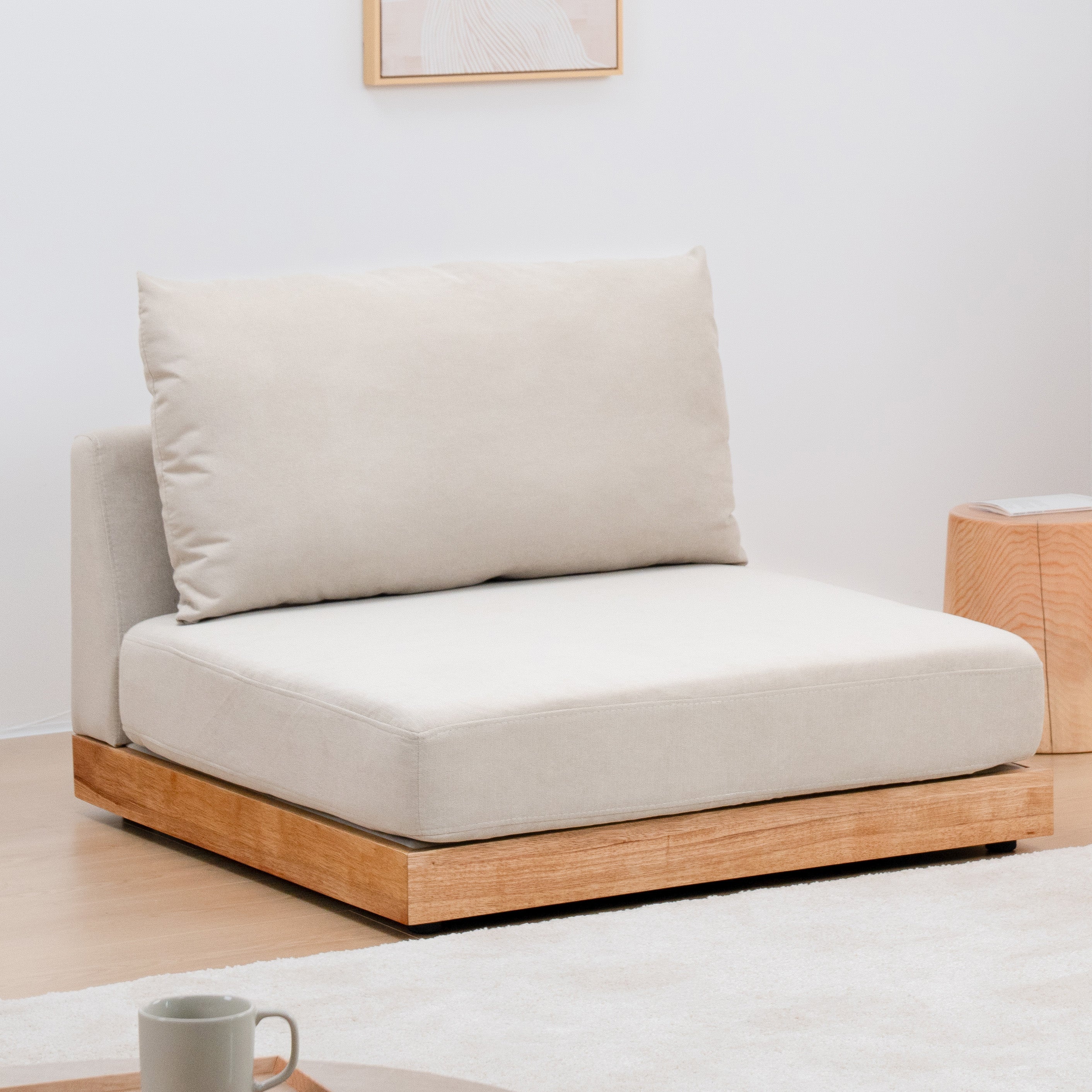 あす着] 幅82cm フロアソファ 安い ソファ レイアウト自由 広々座面