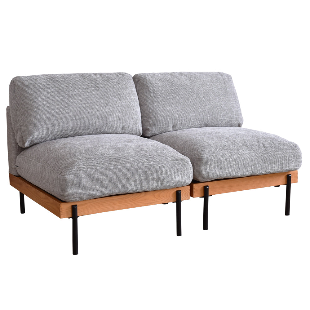 あす着] 幅141cm ソファ2人掛け ソファー 肘なし おしゃれ 座面 広い