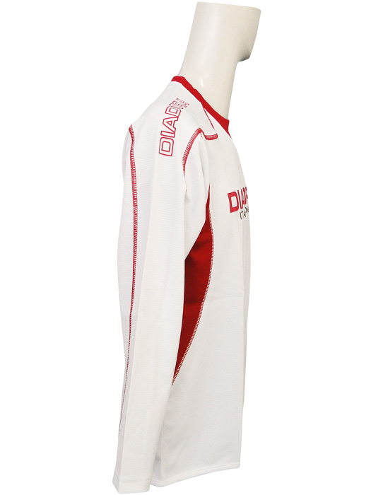 ディアドラ) DIADORA/プラクティスシャツ長袖JR/ホワイトXレッド